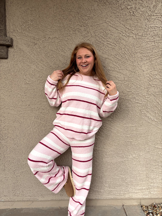 Long Sleeve Stripped Set