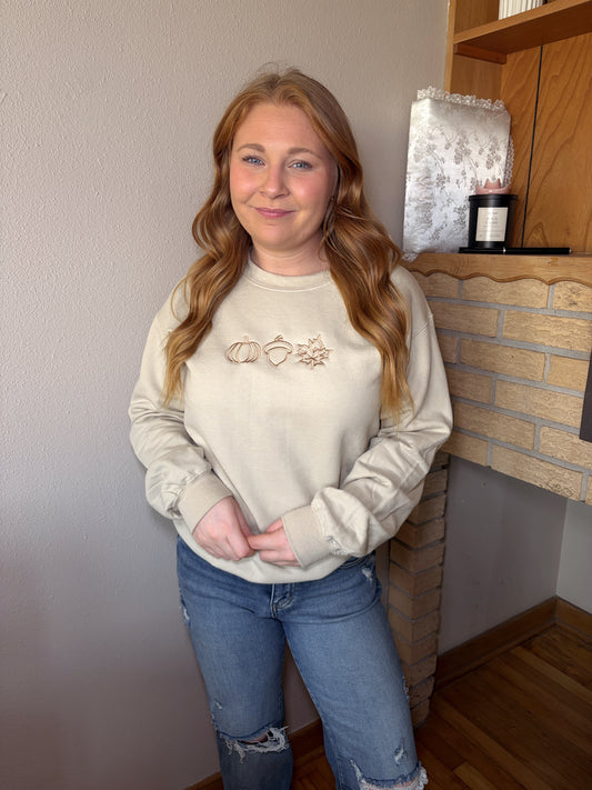 Fall Embroidered Crewneck