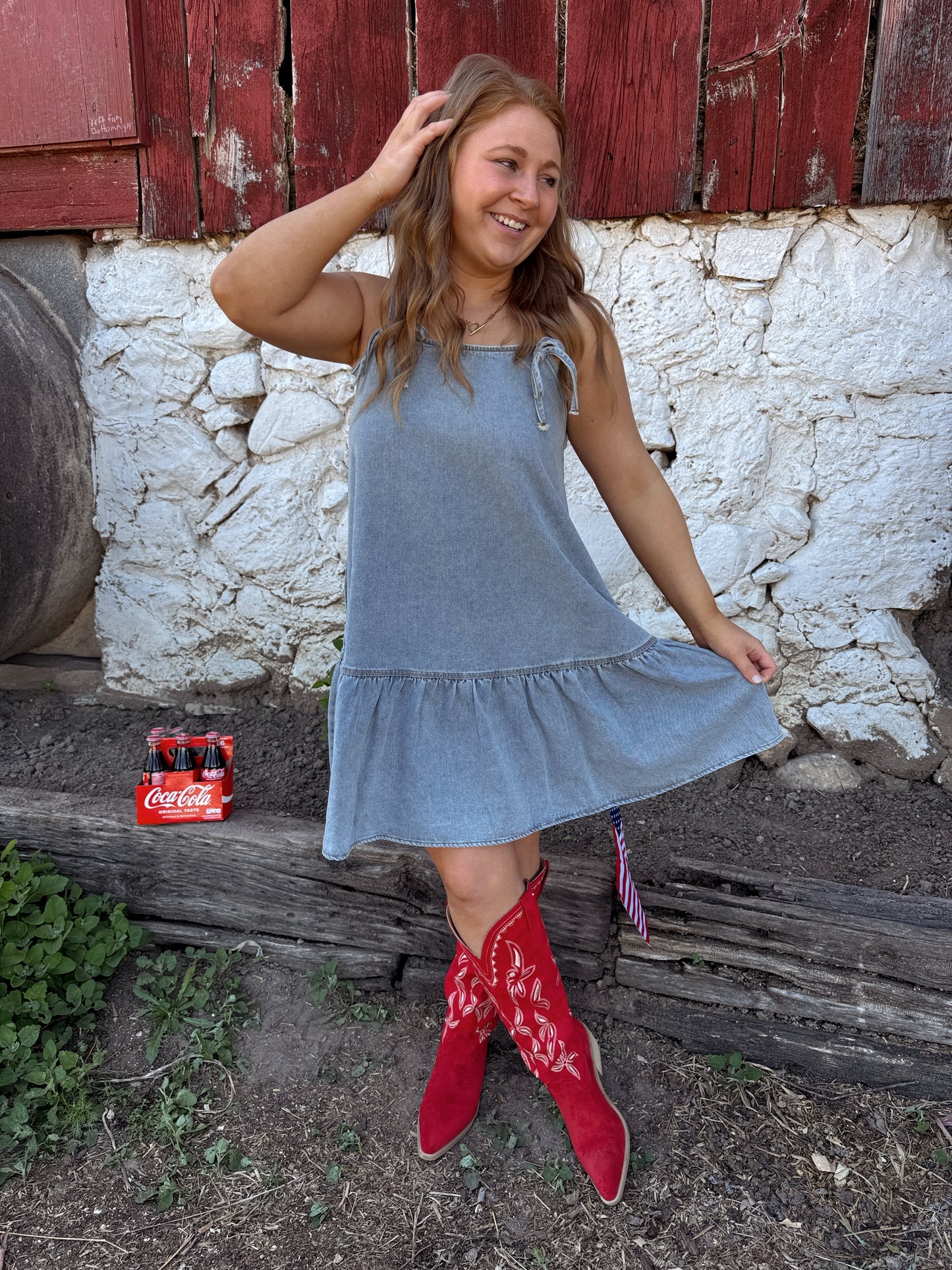 The Sweet Pea Denim Dress