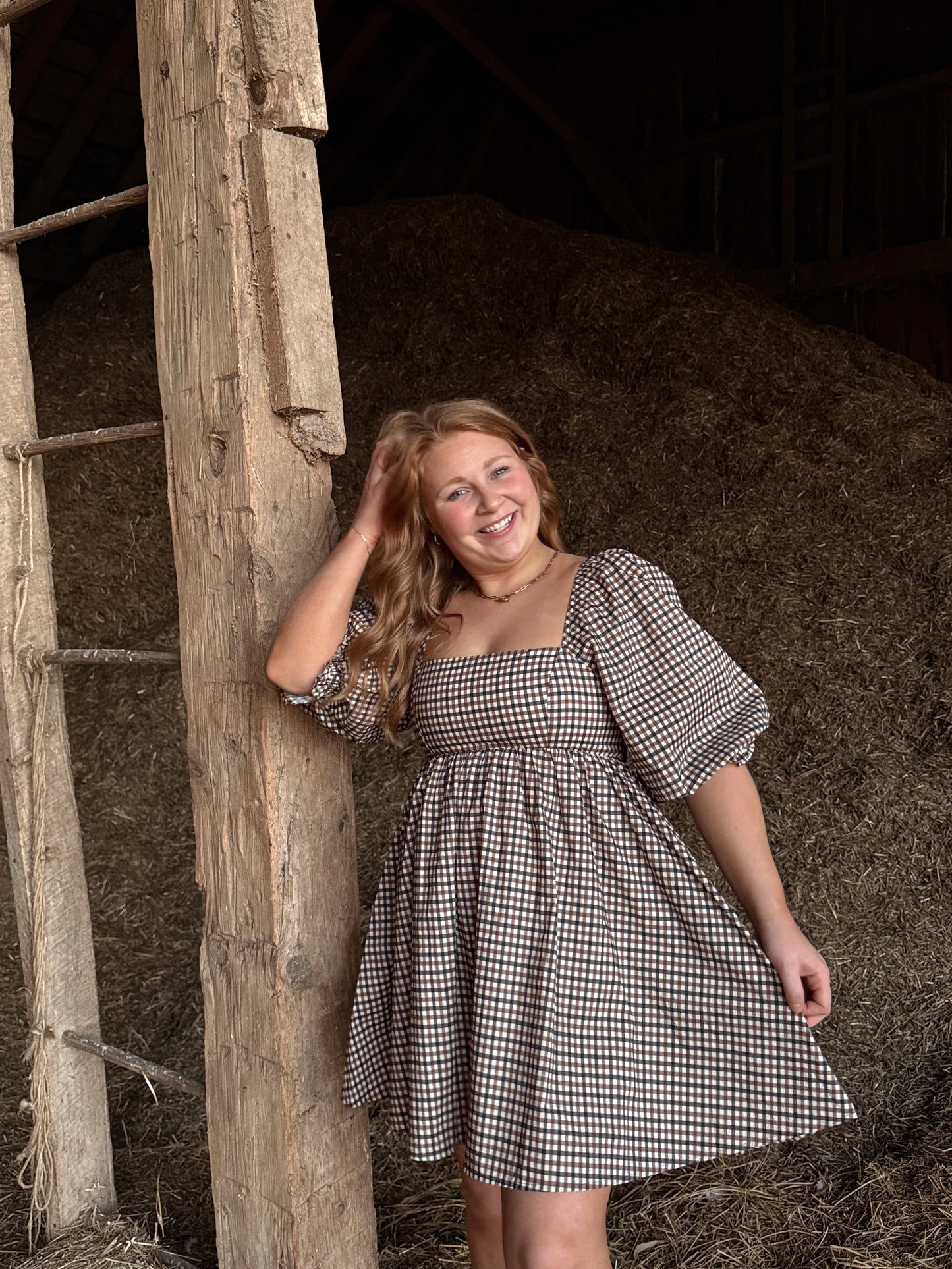 Autumn Plaid Babydoll Dress