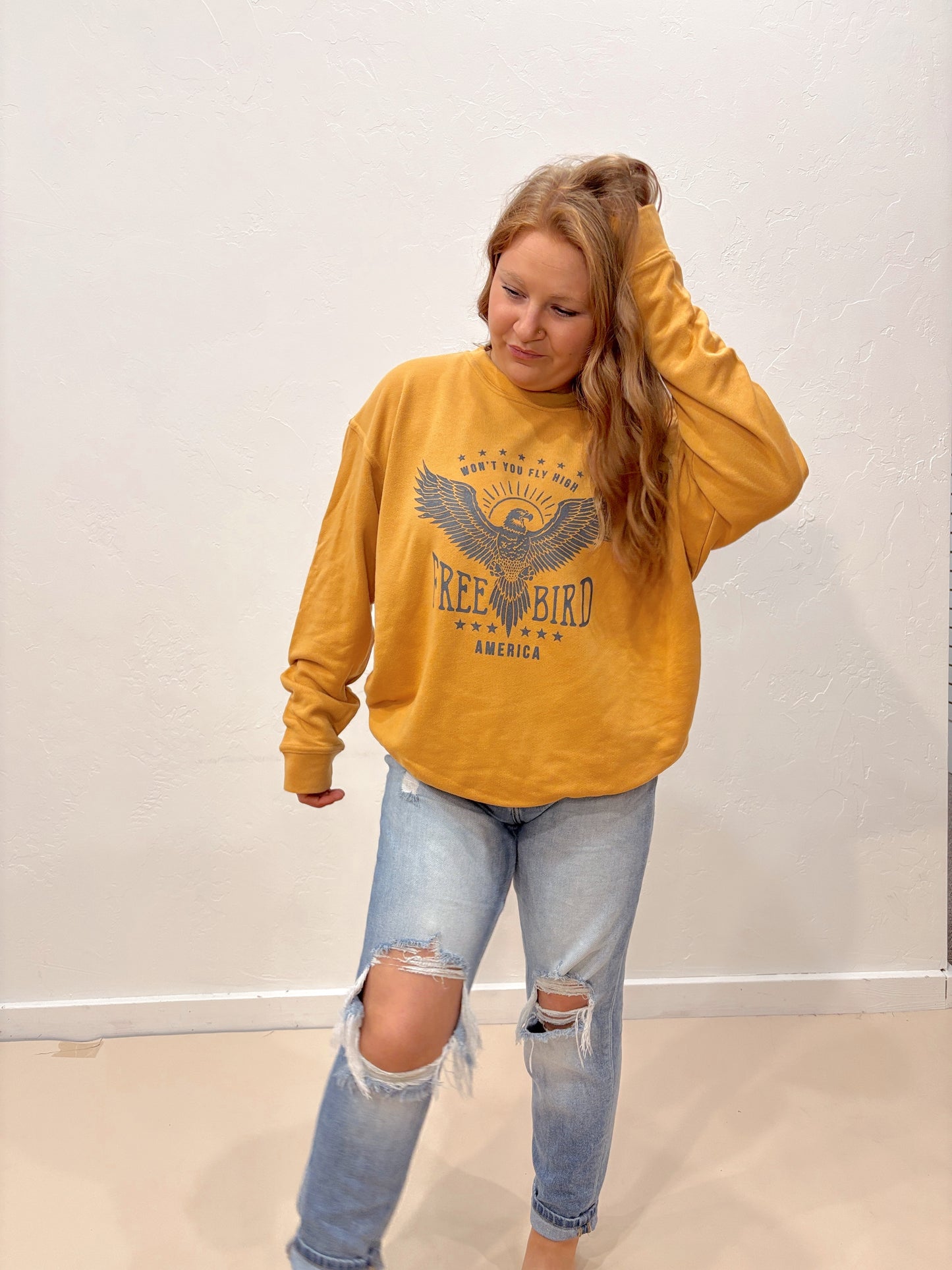 Fly High Free Bird Crewneck