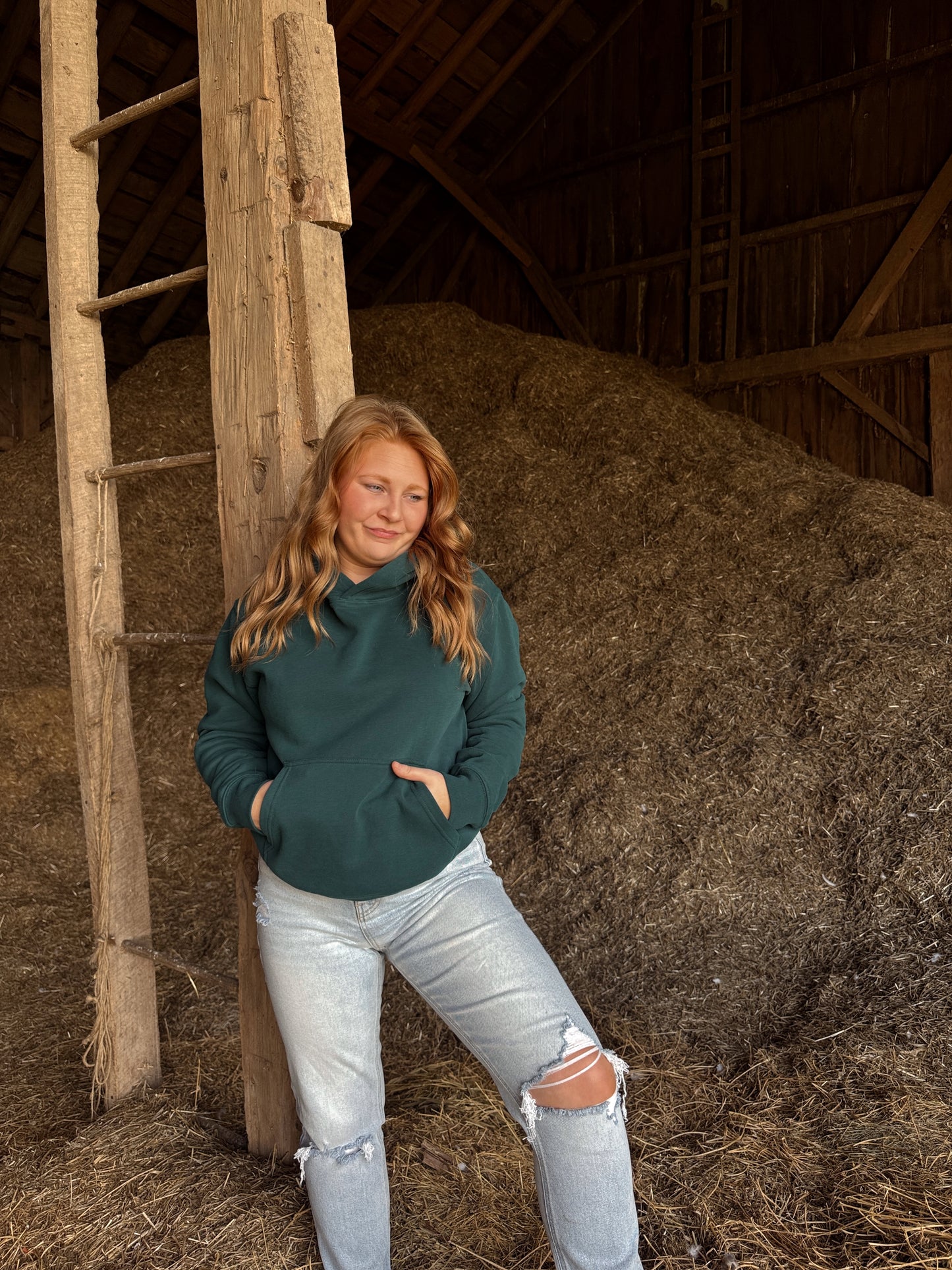 Lounge Around Hoodie - Deep Green
