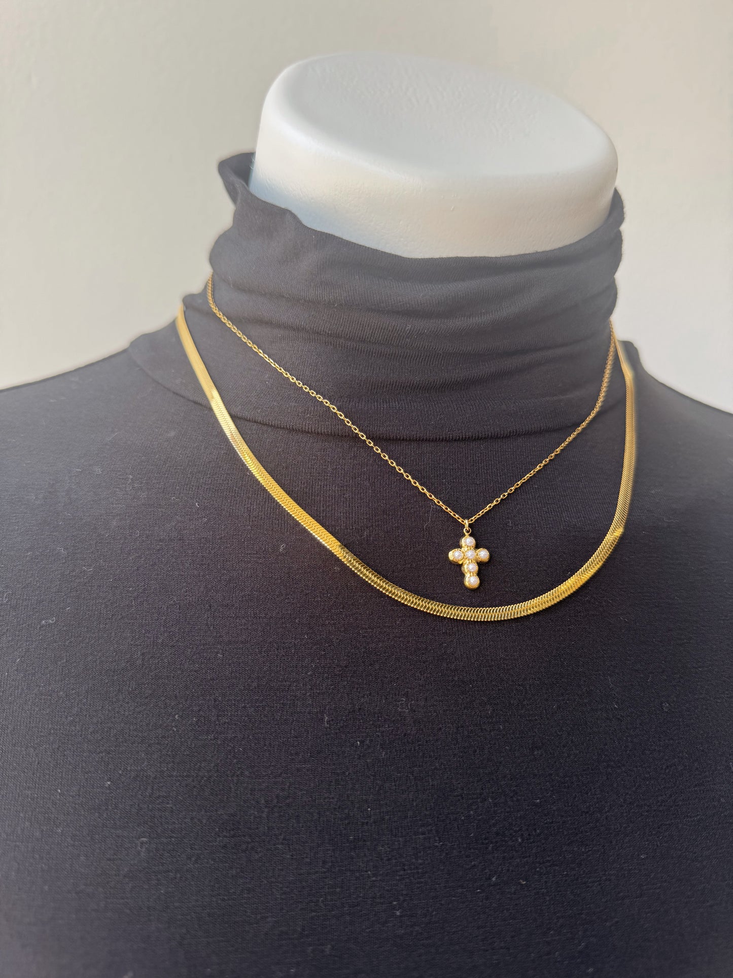 Pearl Cross Necklace