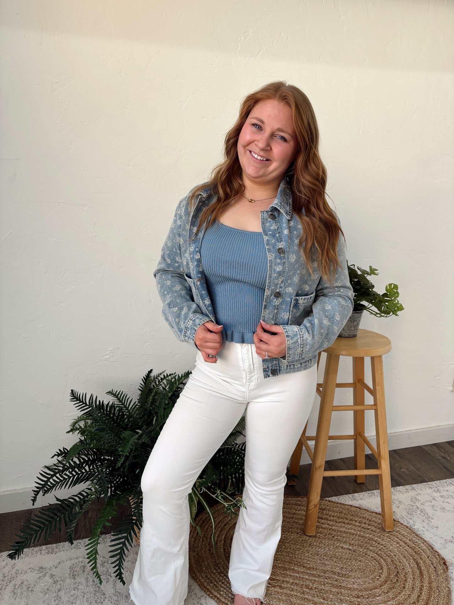 Ribbed Ruffle Tank Top