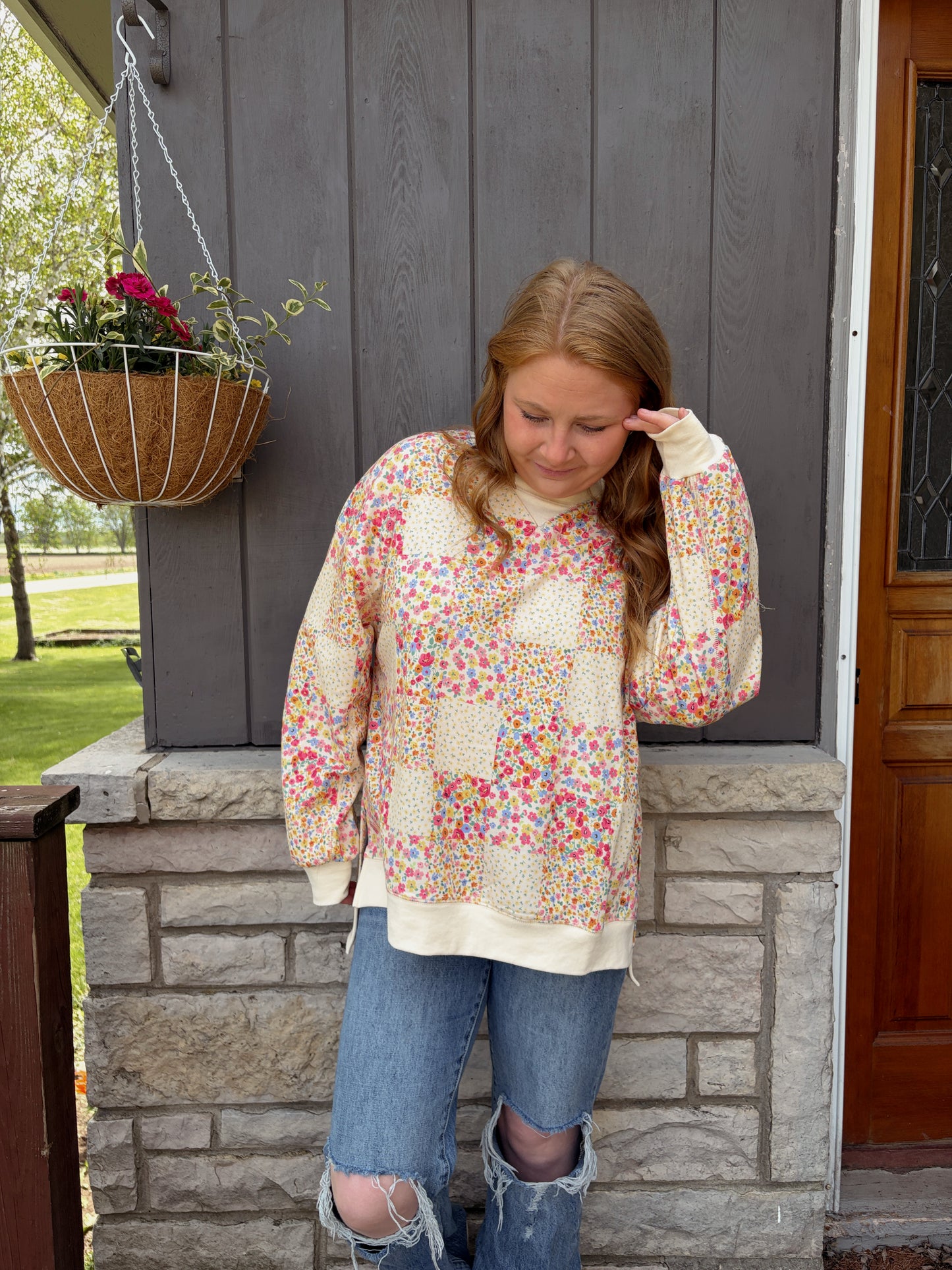 Bloom Patchwork Crewneck