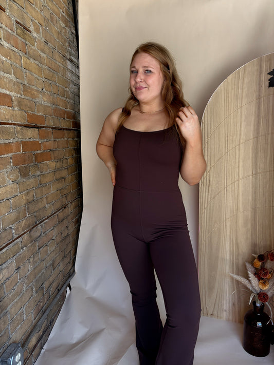 Flare Jumpsuit - Chocolate