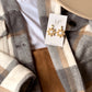 Getting Cozy Gray Plaid Cropped Shacket